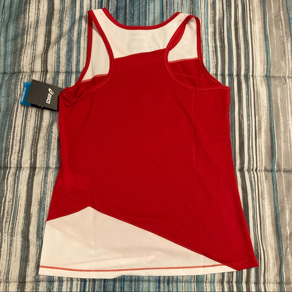 ASICS Gym Workout Fitness Mesh Jersey Tank Top - Picture 2 of 8